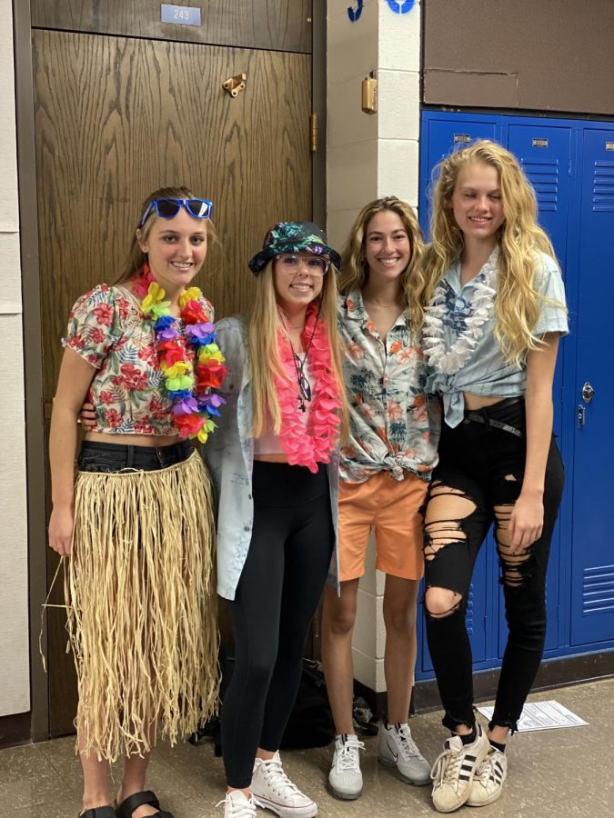 Senior girls looking for a luau!